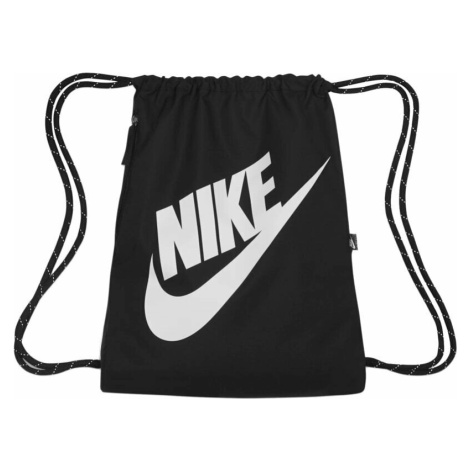 Nike Heritage Drawstring Bag Black/Black/White 10 L Vrecko na prezuvky