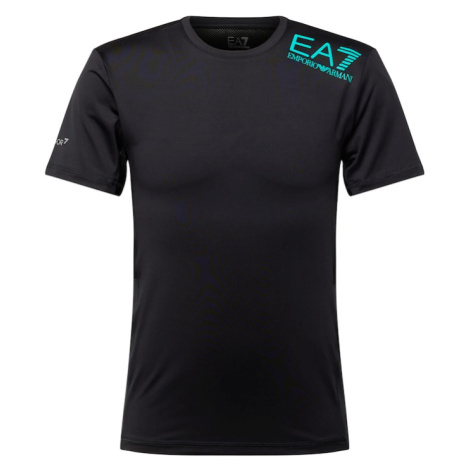 EA7 Emporio Armani Funkčné tričko  vodová / čierna