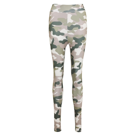 Women's high-waisted leggings Camo Tech camouflage/pink Urban Classics