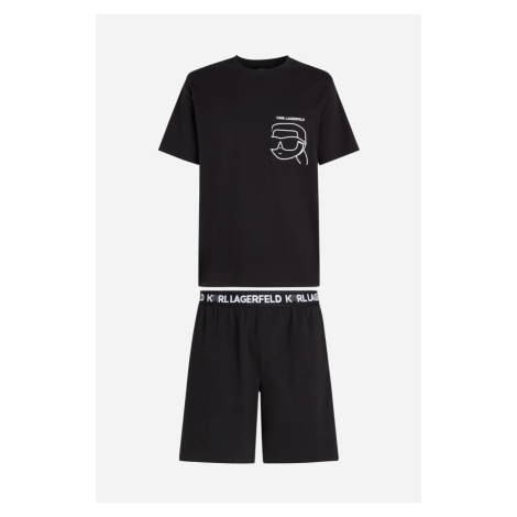 Pyžamo Karl Lagerfeld Ikonik 2.0 Pkt Short Pj Set Black