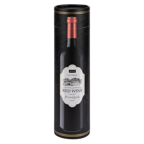 SOXO ponožky v tube - RED WINE, 3 páry Červená