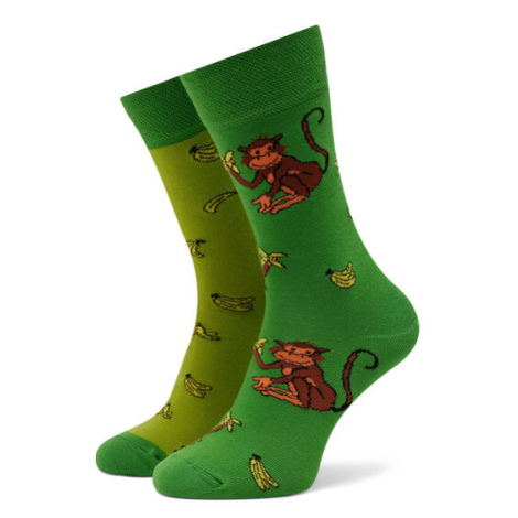Funny Socks Ponožky Vysoké Unisex Monkey SM1/22 Zelená