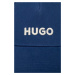 Bavlnená šiltovka HUGO tmavomodrá farba, s nášivkou, 50496033