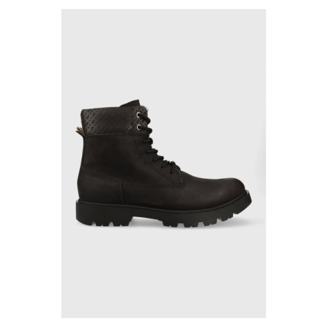 Semišové topánky BOSS Adley pánske, čierna farba, 50498357 Hugo Boss