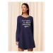 Triumph Nočná košeľa Nightdresses NDK 03 LSL X 10216556 Tmavomodrá