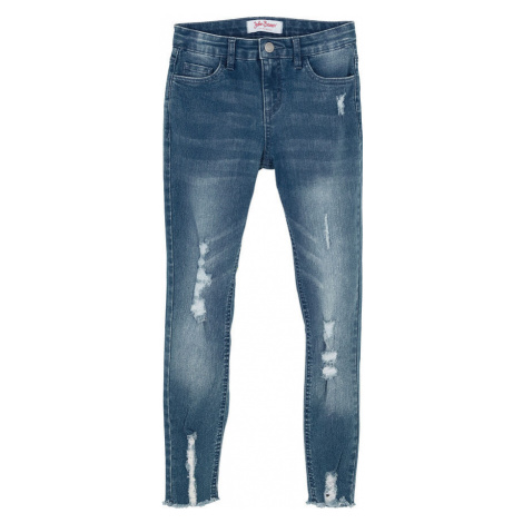 Dievčenské skinny džínsy v used vzhľade bonprix