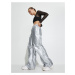 Koton Parachute Sweatpants with Elastic Waist, Stoppers, Pockets, Water Repellent Features