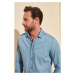 Trendyol Blue Male Thin Basic Denim Shirt
