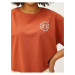 Koton 3sal10279 Women's T-shirt Brown