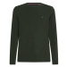 Tommy Hilfiger Tričko - STRETCH SLIM FIT LONG SLEEVE TEE zelené