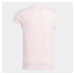 Dievčenské tričko na fitness Adidas bielo-ružové s logom