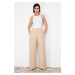 Trendyol Beige Wide Leg Woven Trousers