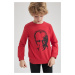 DEFACTO Boy&#39;s Atatürk Printed Crew Neck Red Sweatshirt