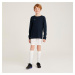 Detský futbalový dres s dlhým rukávom Viralto Club námornícky modrý