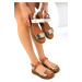 Soho Taba-Rose Genuine Leather Women's Sandals 19362