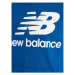 New Balance Mikina Essentials Stacked Logo MT03558 Modrá Relaxed Fit