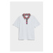 Tričko Karl Lagerfeld Boucle Polo T-Shirt Biela