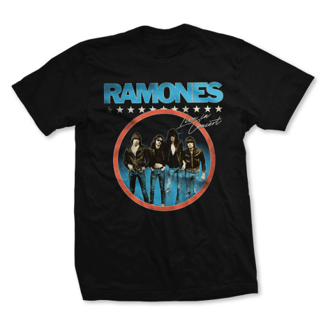 Ramones tričko Circle Photo Čierna