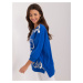 Cobalt blue women's blouse with 3/4 sleeves