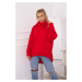 Oversize insulated sweatshirt red