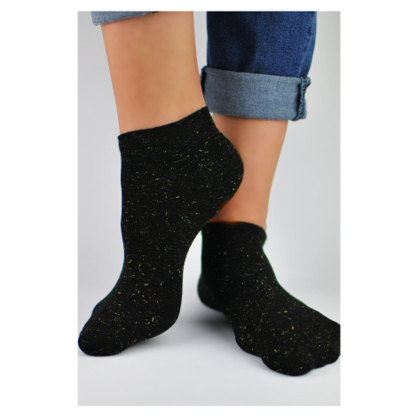 Dámske ponožky Noviti ST022 s trblietavými nitkami Čierna