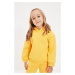 Trendyol Yellow Basic Raised Girls' Knitted Thick Sweatshirt