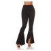 Sexy Koucla Musthave flared pants with slit black