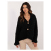 Black cardigan with button closure