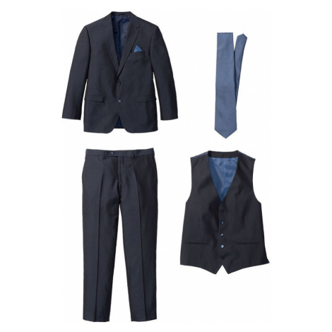 4-dielny Oblek: sako, nohavice, vesta, kravata bonprix
