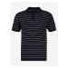 Dark blue men's striped polo shirt LERROS - Men