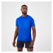 Pánske bežecké tričko Run 500 Confort bez švov indigo modré