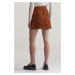 SUKŇA GANT SUEDE LEATHER SKIRT CACAO