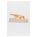 Kožené sandále Vagabond Shoemakers Courtney dámske, oranžová farba,