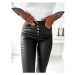 Koženkové PUSH-UP nohavice s vysokým pásom KIRA*