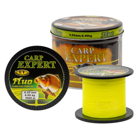 Carp expert vlasec v plechovej dóze uv fluo žltý 1000 m - 0,25 mm 8,9 kg