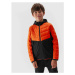 Chlapčenská turistická softshellová bunda 4F JUNIOR TECHNICAL JACKET-JAW23TTJAM282-70S-ORANGE