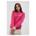 Sweatshirt with neckline on back