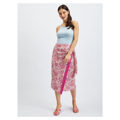 Orsay Pink Patterned Skirt - Women
