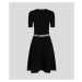 Šaty Karl Lagerfeld Sslv Logo Knit Dress Black