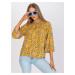 Yellow blouse with floral print ZULUNA