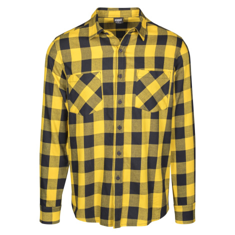 Plaid flannel shirt blk/honey Urban Classics