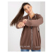 Hnedá mikina na zips RV-BL-8302.78-brown