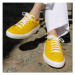 Vasky Glory Yellow - Pánske kožené tenisky / botasky žlté, ručná výroba