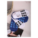 Dámske modro-biele členkové ponožky Super Star Liner - dvojbalenie