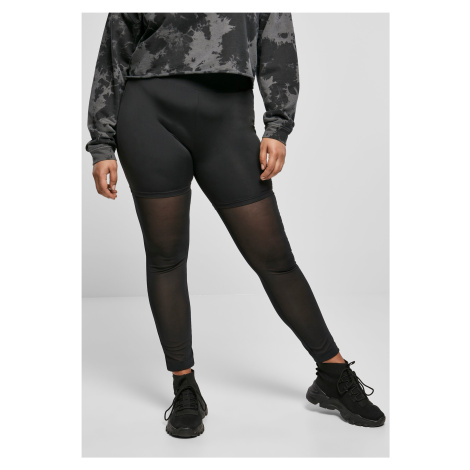 Women's Transparent Tech Mesh High Waisted Leggings - Black Urban Classics