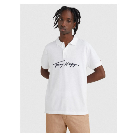 White Men's Polo Shirt Tommy Hilfiger - Men's