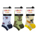 Zábavné nízke crazy ponožky unisex v sete 3 páry CRAZY IN-SHOE SOCKS 3x - BELLINDA - hnedá