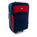 Červeno-modrý látkový cestovný kufor &quot;Standard&quot; - M, L, XL