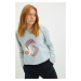 Trendyol Gray 100% Organic Fabric Knitted Sweatshirt