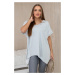 Oversize Wiped Cotton Blouse Grey